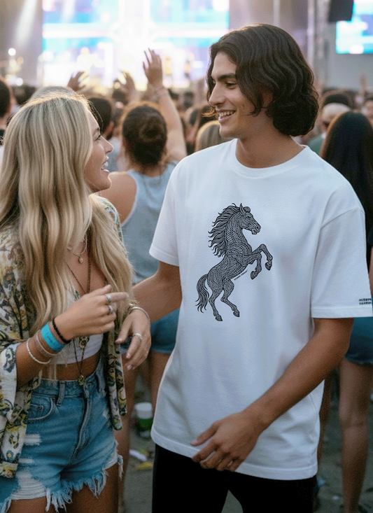 Stallion Engraved Art Box Tee