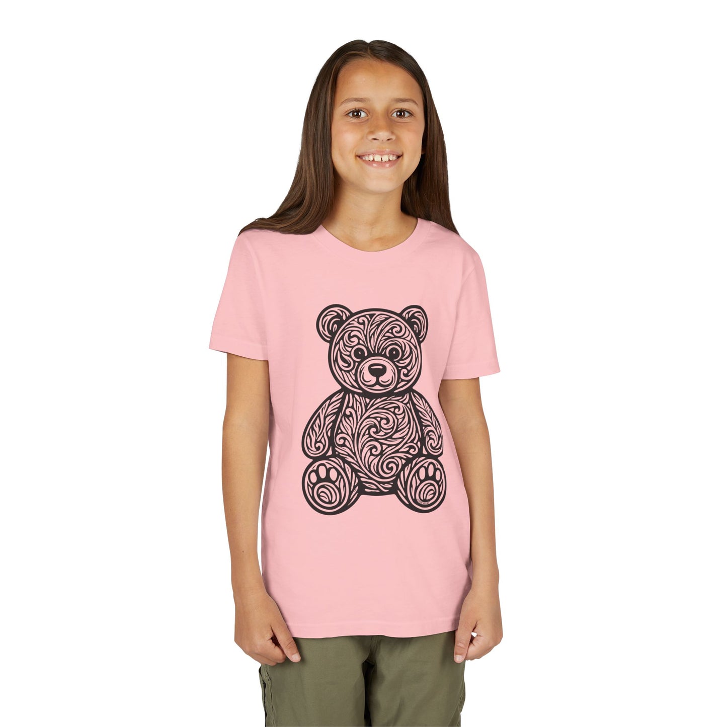 VIEKAY Original Youth Teddy Bear Design Tee for Kids and Birthday Gift Idea