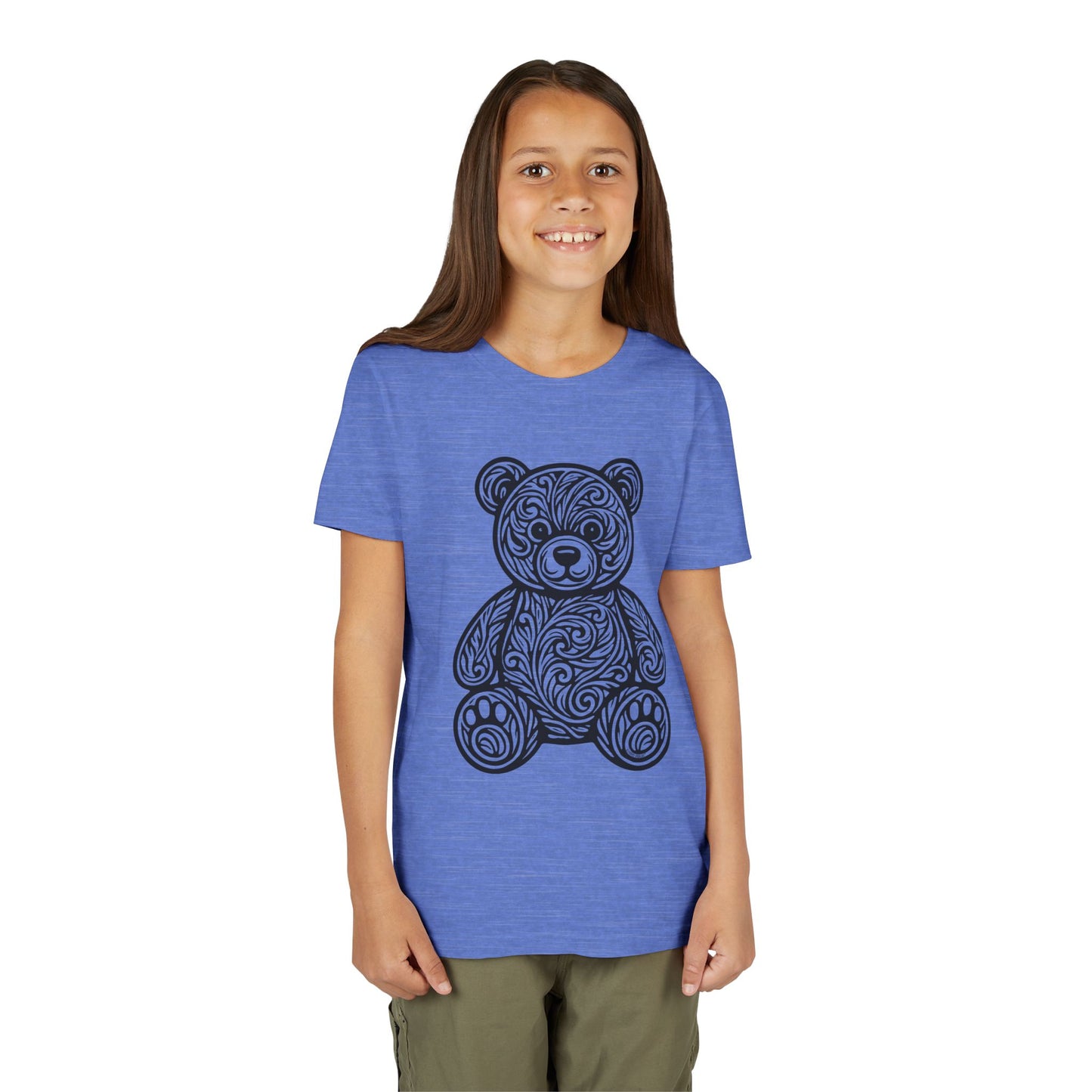 VIEKAY Original Youth Teddy Bear Design Tee for Kids and Birthday Gift Idea