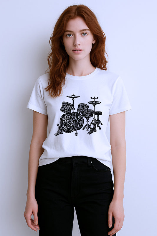 VieKay original drum graph  organic cotton tee
