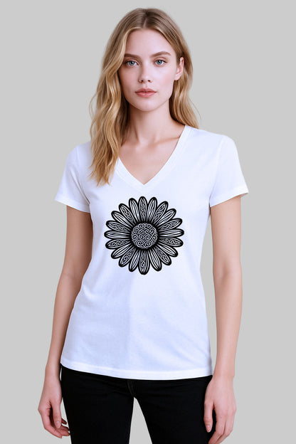 VieKay original cotton daisy V-Neck
