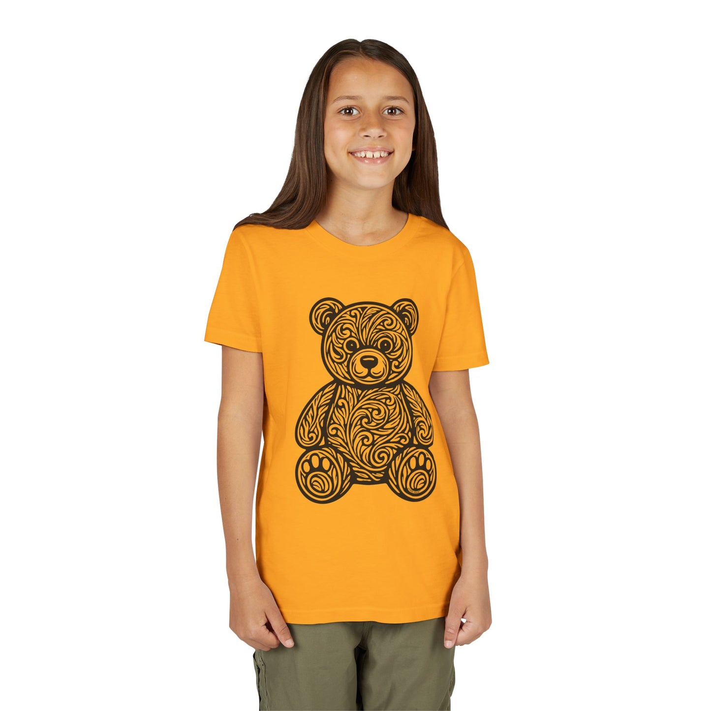 VIEKAY Original Youth Teddy Bear Design Tee for Kids and Birthday Gift Idea