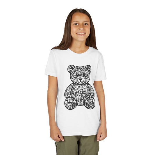 VIEKAY Original Youth Teddy Bear Design Tee for Kids and Birthday Gift Idea