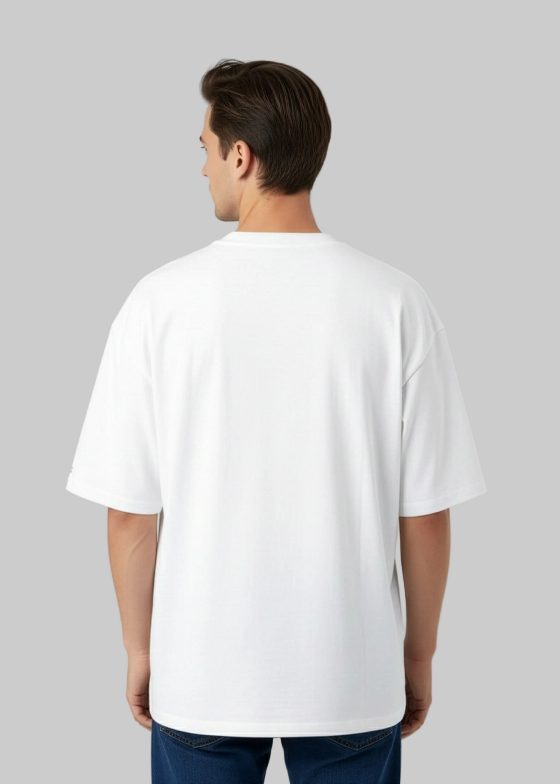 Back view of Model wearing Studio Viekay tee.