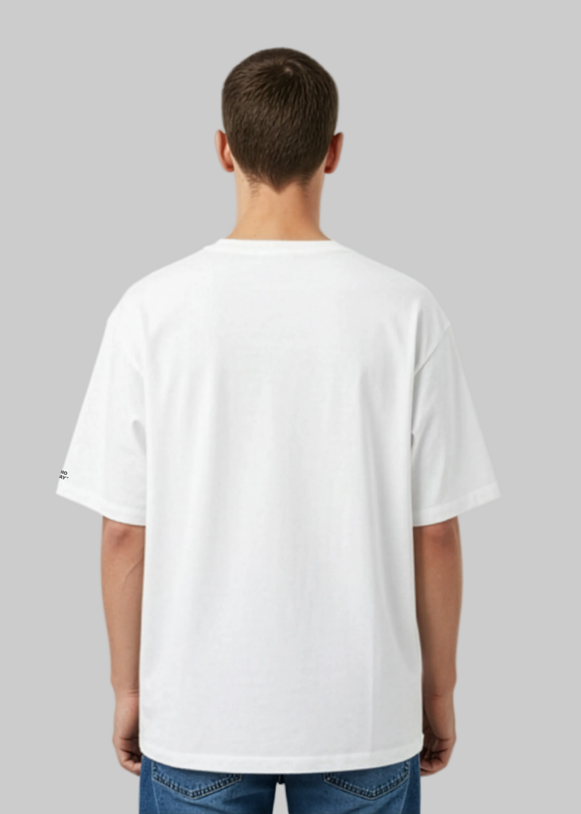 Back view of Model wearing Studio Viekay tee.